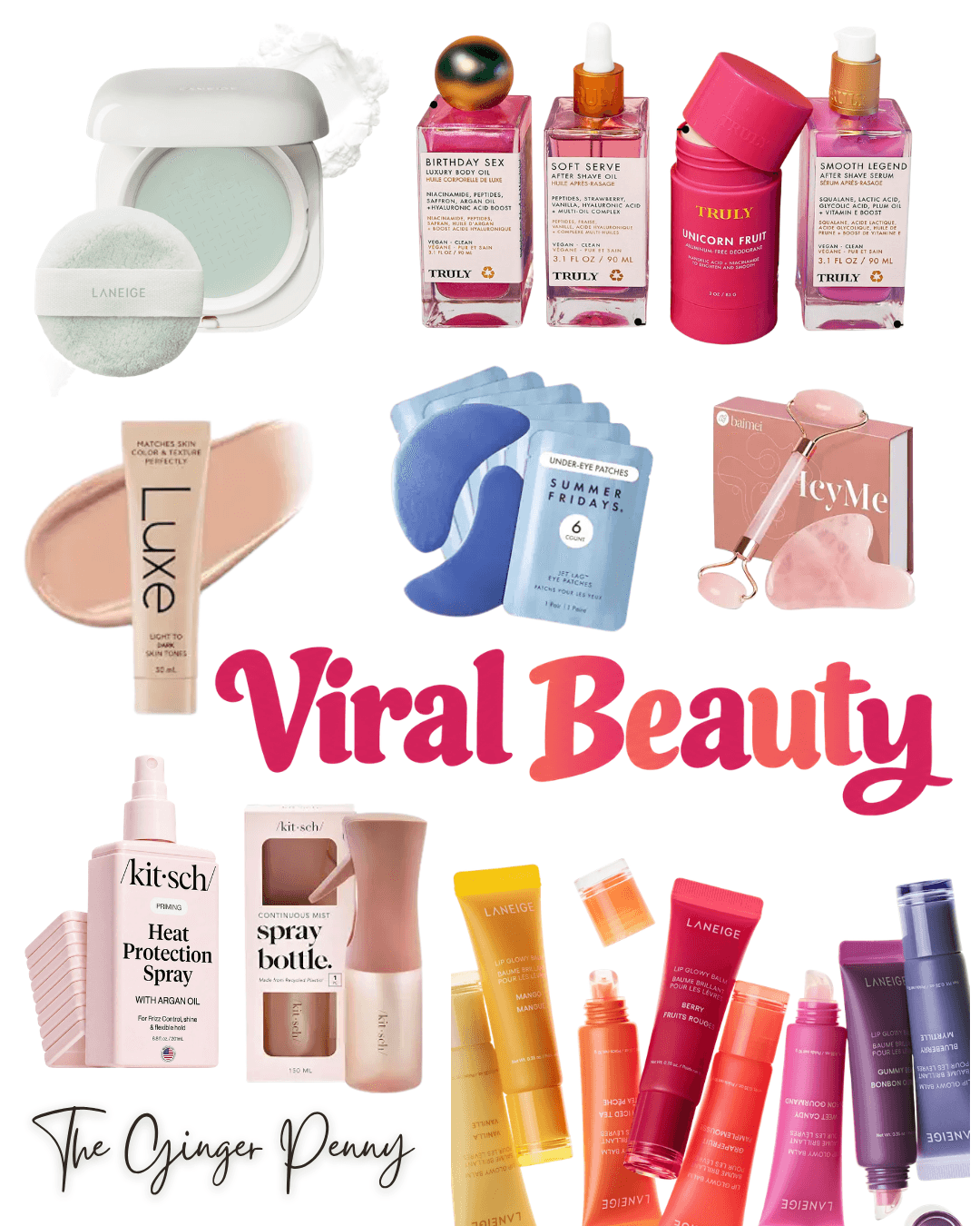 Viral beauty finds including popular skincare, makeup, lip care and beauty products