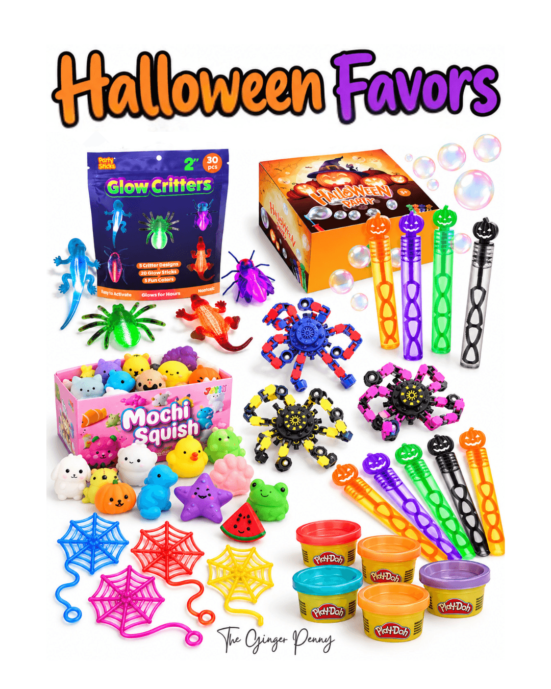 Halloween party favors for kids, classrooms, school parties, and trick-or-treat events